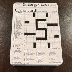 New York Times Crossword Puzzle Tin
